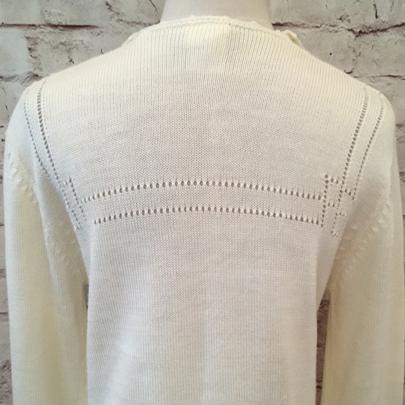 Vintage Catalina Cardigan Ivory Classic timeless M - Picture 5 of 5